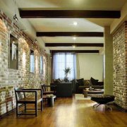 What can be the interior decoration of a brick house