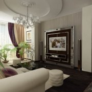 We select wallpaper design for the living room