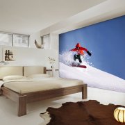 Wall mural and football theme: how to combine