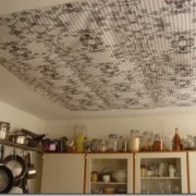 Ceiling in the kitchen: options for finishing material