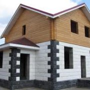 Facing the house with expanded clay blocks