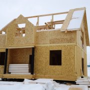 Facing SIP panels outside and inside the building