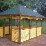 How to paint a wooden gazebo: make a choice