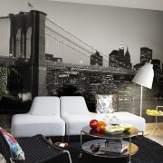 Wall mural black and white: which ones to choose