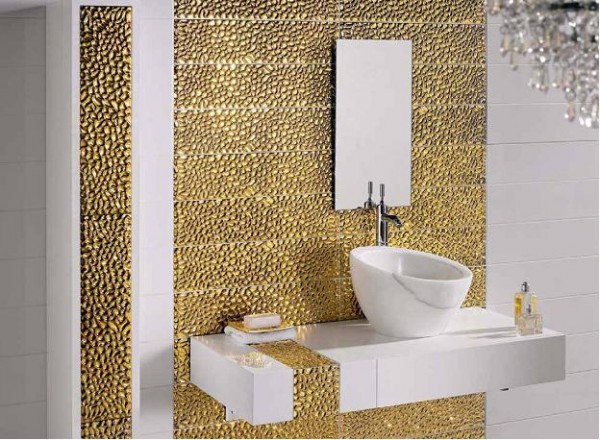 Gilded glass mosaic