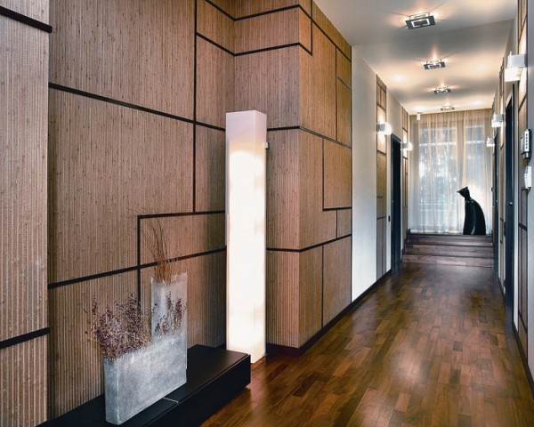 Wall panels with bamboo veneer