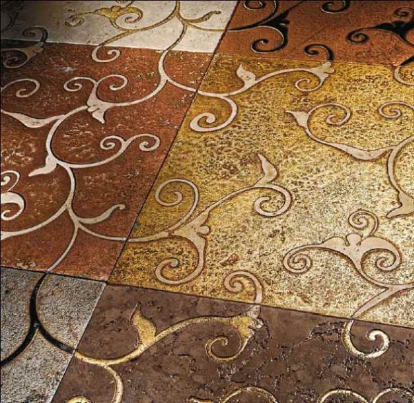 Ceramic floor tiles