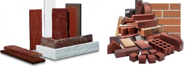 Some types of clinker cladding