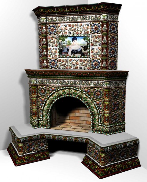 Tiled stove