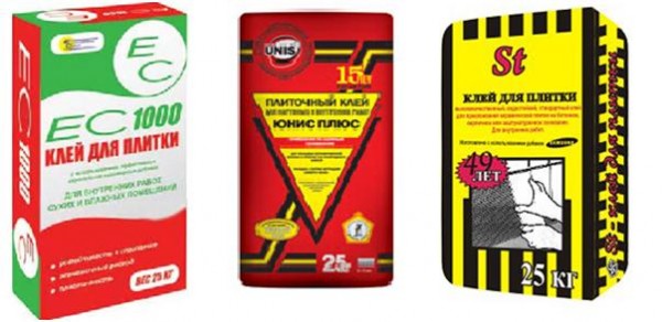 Varieties of dry tile adhesive