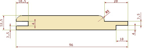 Euro lining section