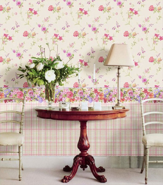 Decorating the kitchen with vinyl wallpaper