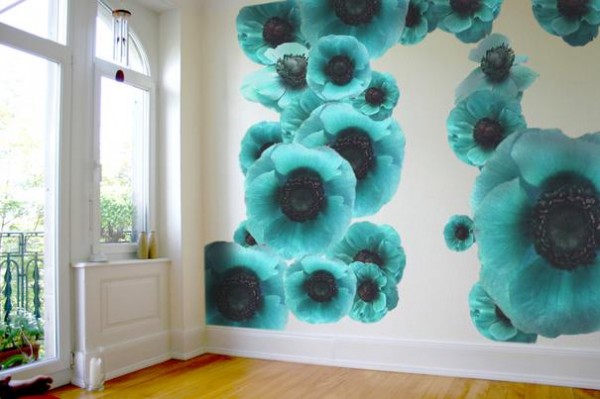 3D wallpaper in the interior of the room