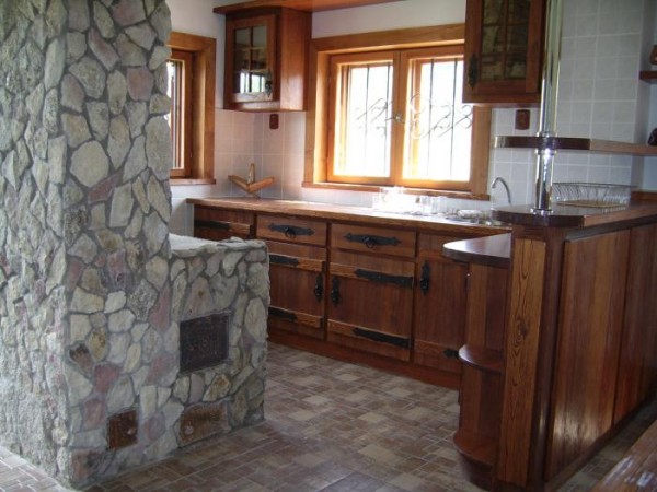 Russian stove in a country house