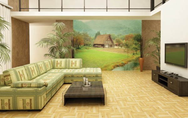 Partial wall murals