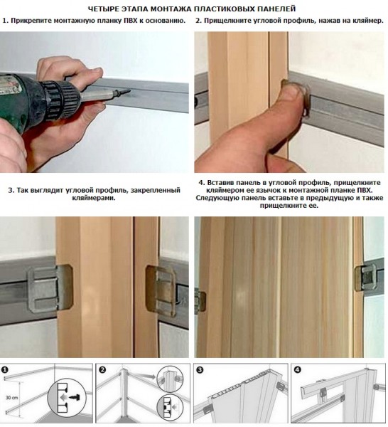 Installation of panels in a wooden house