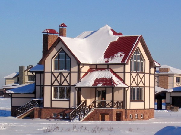 Half-timbered facade decor