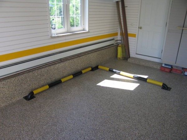 Marble chips garage floor