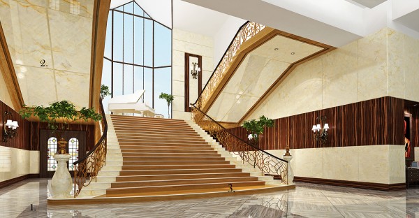 Modern lobby and staircase design