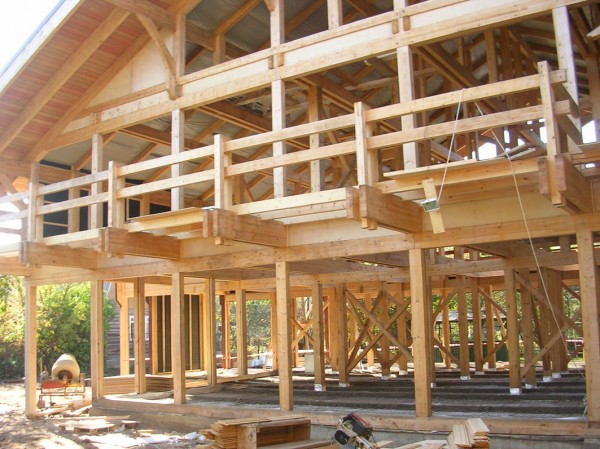 Half-timbered house frame