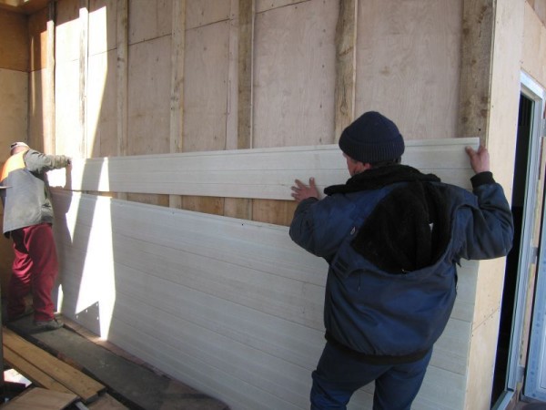 Installation of siding panels