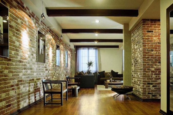 Brick house - walls inside: decoration