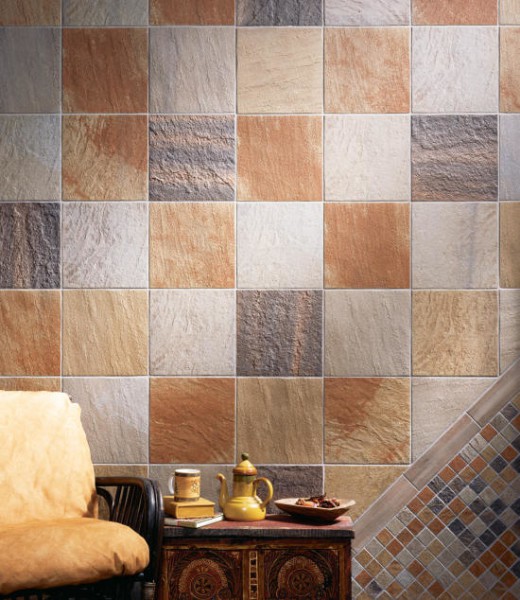 Ceramic tile in interior decoration