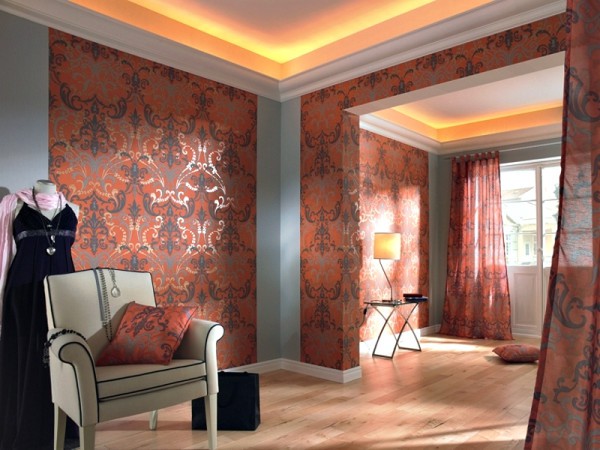 Wallpaper in the design of the room