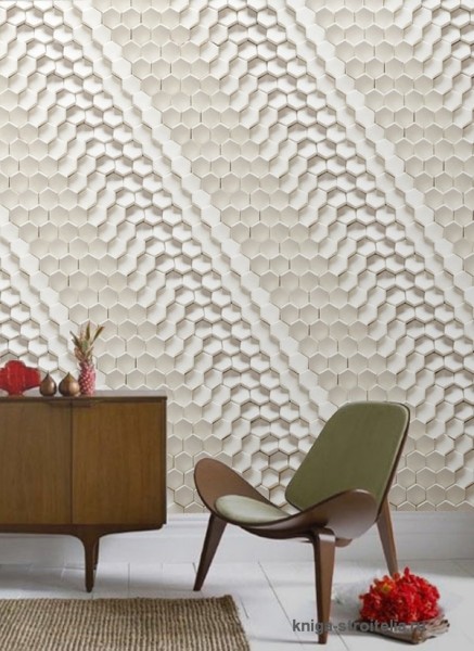 Wall decoration with 3d panels from particleboard