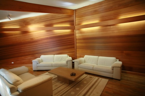 The use of wood panels for wall decoration