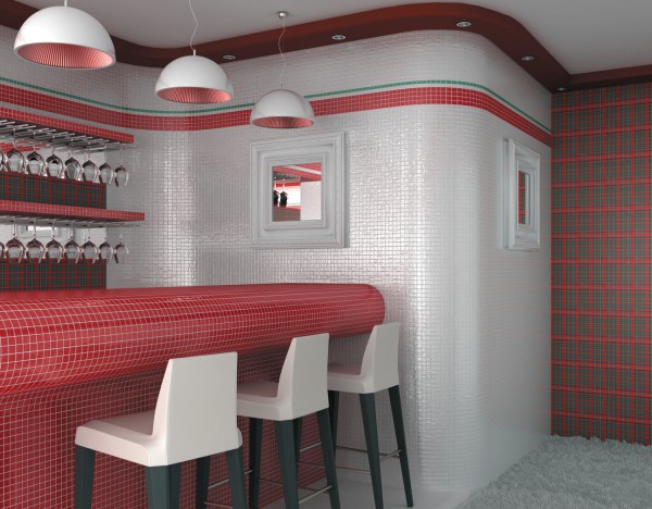 The use of ceramic tiles in interior decoration