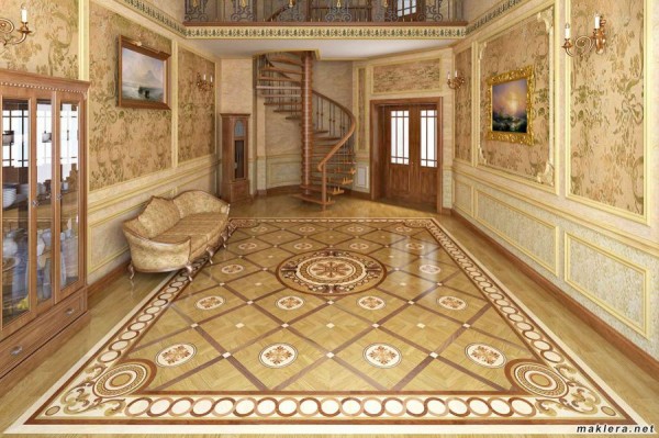 Art parquet in home design