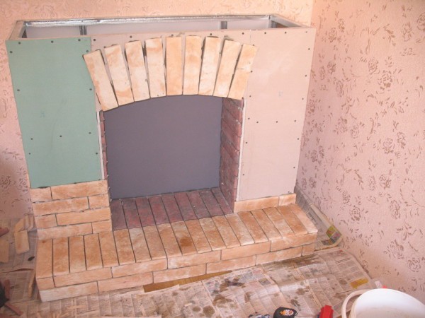 How to make drywall fireplace