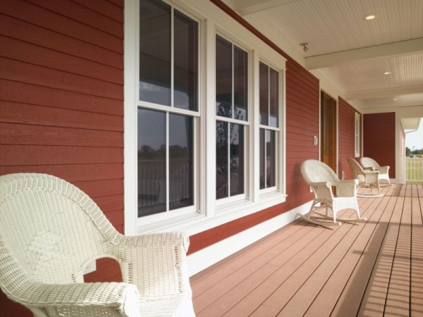 Wall cladding in a wooden house siding