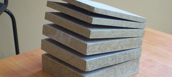 Cement chipboards of different thicknesses