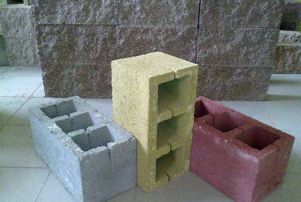 Expanded clay colored blocks