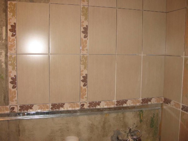 Application of the basic method of laying tiles