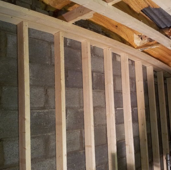 Wood frame for drywall installation