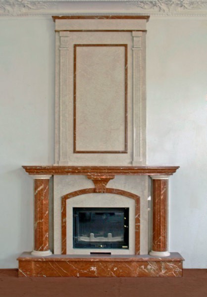 Marble fireplace exterior