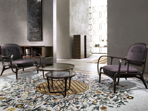 Mosaic surface: living room floor design