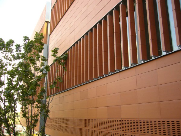 Exterior cladding with ceramic products