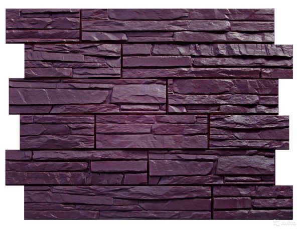 Wall PVC panel under a stone