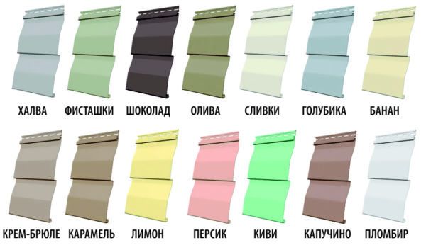 The color scheme of vinyl panels