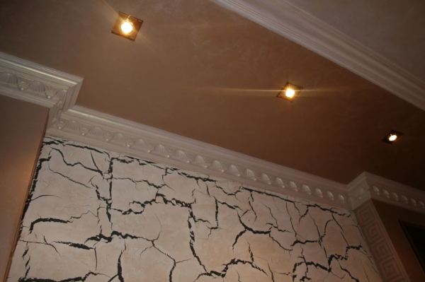 Decorative plastering of walls and ceilings