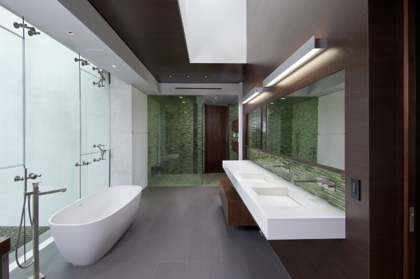 Stylish interior of a modern bathroom