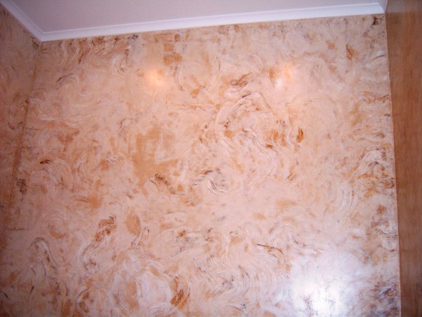 The effect of marble on the wall of the room