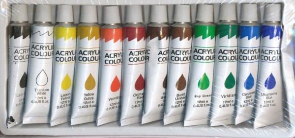 Acrylic stained glass paints