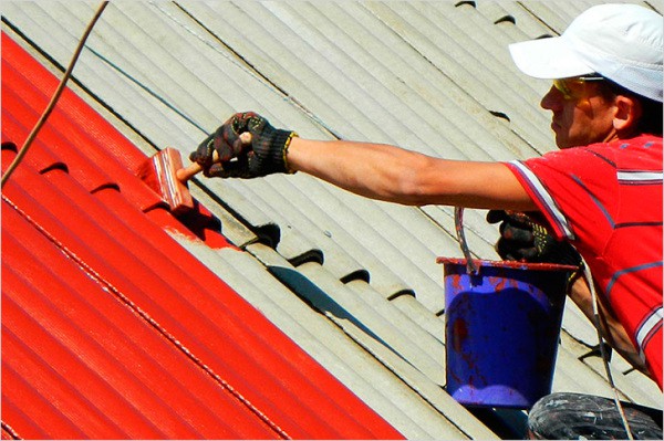 Roof slate painting