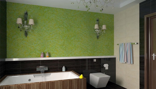 Stucco in the bathroom