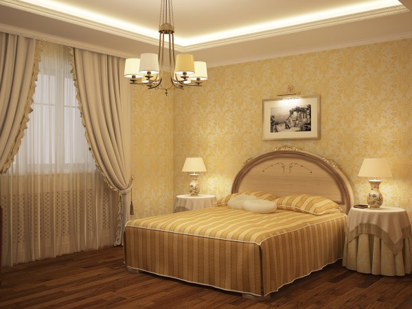 Creamy yellow bedroom